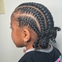 2-4 Kid's Braids(Half head only)