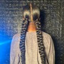 Natural Hair 6 French Braids