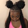 Large Feed-in ponytail