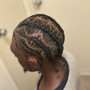 Kinky Twist with shaved side