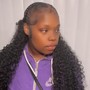 2 Stitch Braids/Ponytail + Half Quickweave