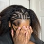 Cornrows with designs