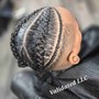 Mens Cornrows Braids- Man Bun