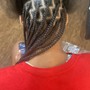 Cornrows with added hair