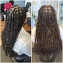 Medium knotless box braids