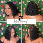 Medium Boho Knotless with virgin curly human hair $260 ($20 deposit Required)