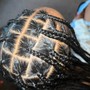 Goddess boho Braids with partial weave