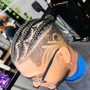 Cornrows w/ Natural Hair 3-4 Braids