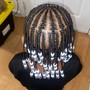 Kid's Braids w/ natural hair