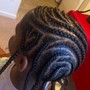 Braided Updo (bun,ponytail, bohemian bun etc.) (Free-syled)