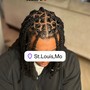 Loc Retwist and style(med/large locs)