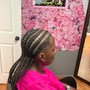 Feed in front Single Braids in the back