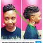 Natural Hair Up-Do with shampoo and conditioner