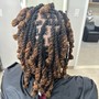 Loc retwist with double stranded twist