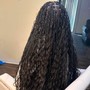 Medium knotless braids