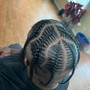 Feed-in braids ( hair included )