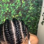 Men’s Natural cornrows (4-8 braids)