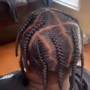 Feed-in braids ( hair included )