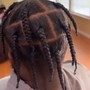 Men scalp braids