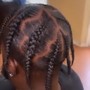 Men scalp braids