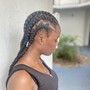 Smedium Knotless braids /box braid