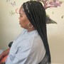 Boho braids over locs ( small)