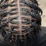 Short loc wash re-twist & style