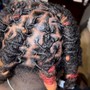 Short loc wash re-twist & style