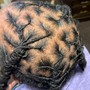 Short loc wash re-twist & style