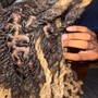 Wash/retwist/locstyle (cornrow)