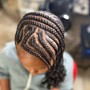 Med knotless Braids