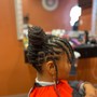 Kid's Style with ponytails and baretts.