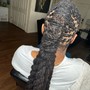 Braids in front/sew-in back