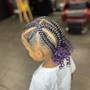 Kid's Criss Cross Feedin Braids