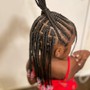 Kid's Medium Boho Braids with curly human hair