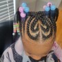 Kid's Braids with hair added