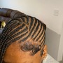 Small design feed in/stitch braids