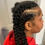 Medium design feed in braids