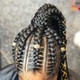 Feed in Braids ponytail medium