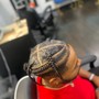 Men or Woman Bun Braids (shaved sides)