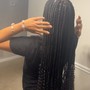 Medium knotless braids.