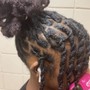 Loc Re-twist + Style (Ear Length or Shoulder Length)