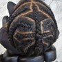 Cornrows:  natural hair ( unisex no hair added)