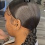 Updo jumbo braids ponytail