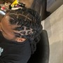 Feed-in braided ponytail