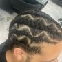 Cornrows:  natural hair ( unisex no hair added)