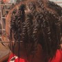 Small Feed in Braids to the backs