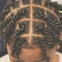 2 cornrows braids