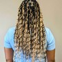 Curls at end of braids