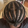 Cornrows (crown & 2-4 braids)